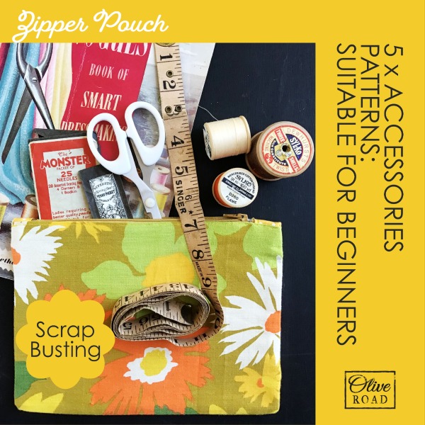 DIY sewing kit make your own accessories scrap busting vintage fabric