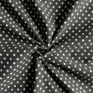 Black and grey polka dot vintage fabric (by half metre)