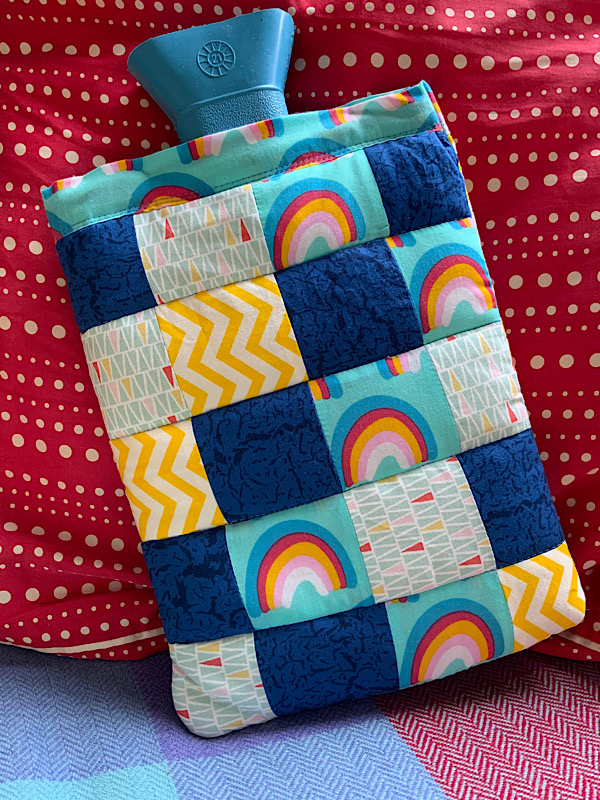Zero Waste how to make a hot water bottle cover from scrap fabrics