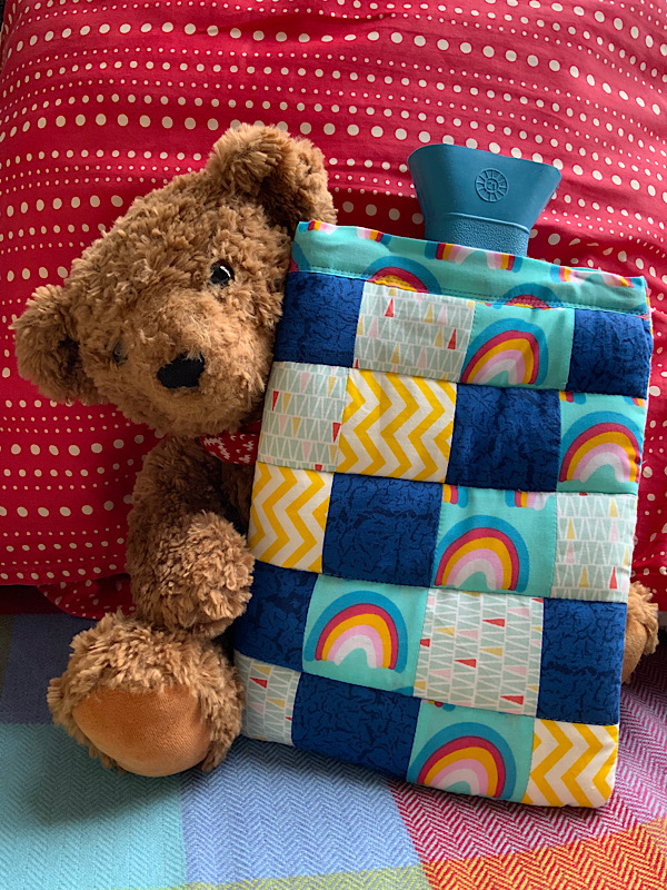 Zero Waste how to make a hot water bottle cover from scrap fabrics
