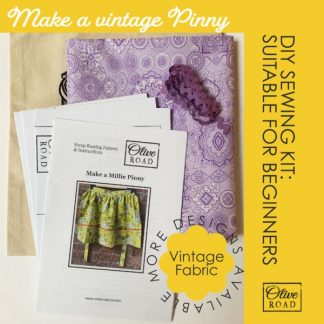 diy sewing kit make a vintage pinny apron kit with vintage floral fabric online