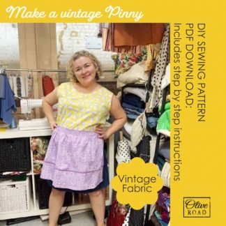diy sewing pattern pdf make a vintage pinny apron kit with vintage floral fabric online