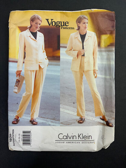 Vintage dress pattern: Vogue American Designer Calvin Klein 1039, 1990s